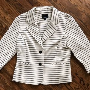 Cynthia Rowley Striped Cotton Blazer